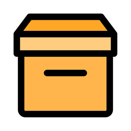 Carton box for packing and storage with easy handlingのイラスト素材