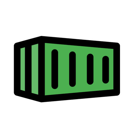 Large shipment container box isolated on white backgroundのイラスト素材