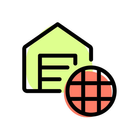 Global storage with globe logo - digital storage layoutのイラスト素材