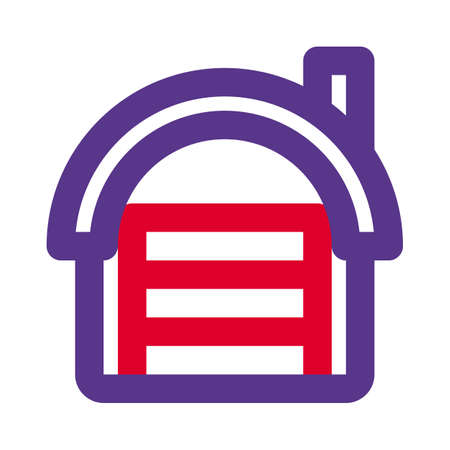 Multiple boxes storage in caddle shed storage warehouse facilityのイラスト素材