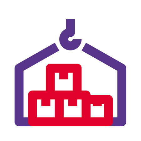 Boxes with transportation and handling with hook facilityのイラスト素材