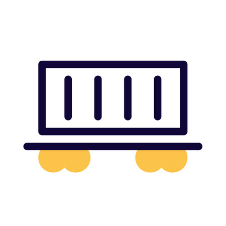 Container box train transportation facility - Rail logistic serviceのイラスト素材