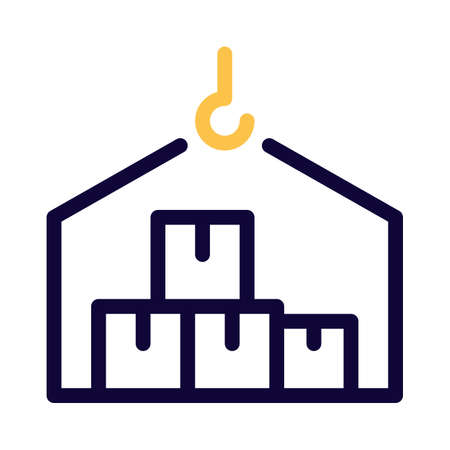 Boxes with transportation and handling with hook facilityのイラスト素材