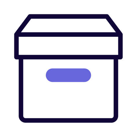 Carton box for packing and storage with easy handlingのイラスト素材