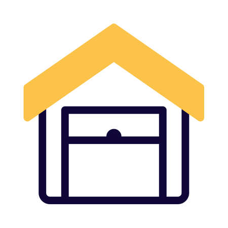 In-house private storage unit with large boxのイラスト素材