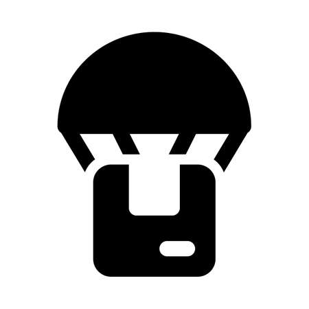 Rescue or Refugee supplies deliver through parachuteのイラスト素材