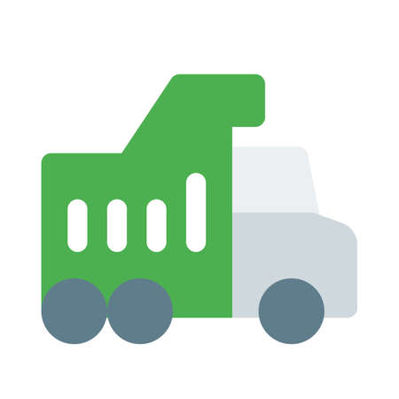 Trash or item loading and unloading dumping truckのイラスト素材