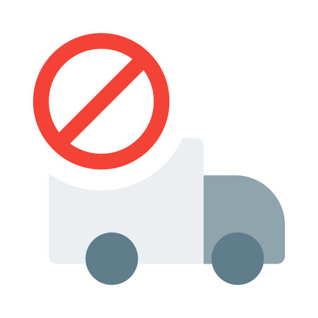 Blocked sign for lorry regular delivery routeのイラスト素材