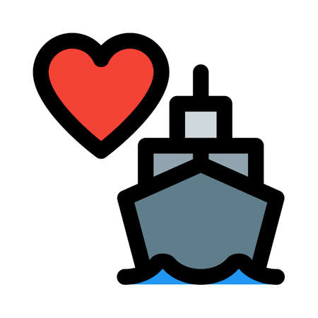 Favorite destination of sea route cargo serviceのイラスト素材