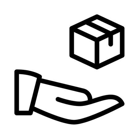 Shipping item with door to door - gift deliveryのイラスト素材