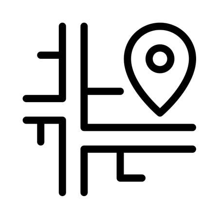 Map location of consignee parcel delivery methodのイラスト素材