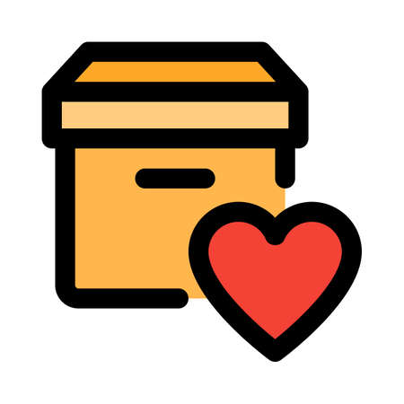 Favorite shipping address with the heart logotypeのイラスト素材