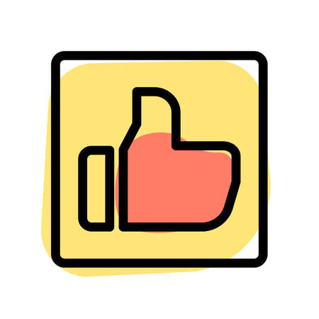 like thumbs up button from popular social mediaのイラスト素材