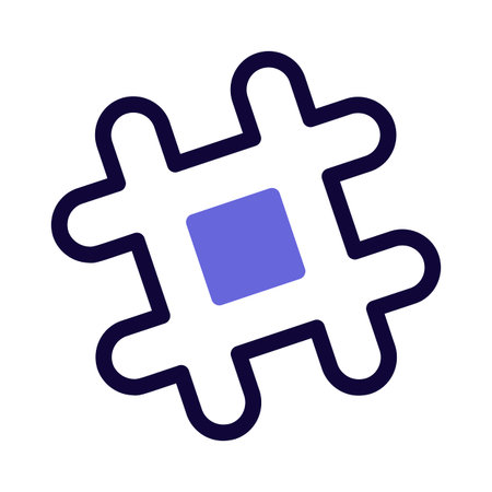 Hash symbol slack icon, communication in channel