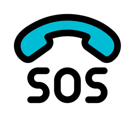 SOS telephone number for emergency purpose layoutのイラスト素材