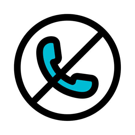 Prohibited cell phone use area sign board layoutのイラスト素材