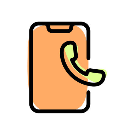 Smartphone calling with latest network support featureのイラスト素材