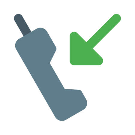 call received logotype arrow sign on an old phoneのイラスト素材