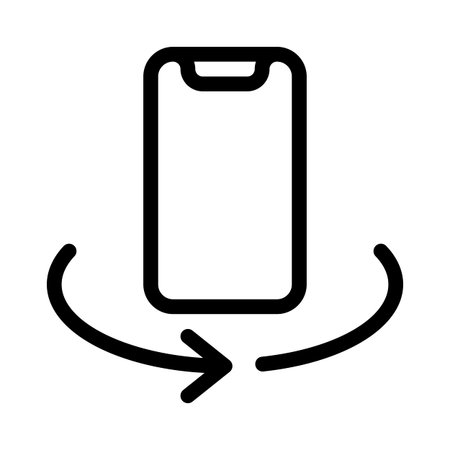 Flip smartphone to switch between primary to secondaのイラスト素材