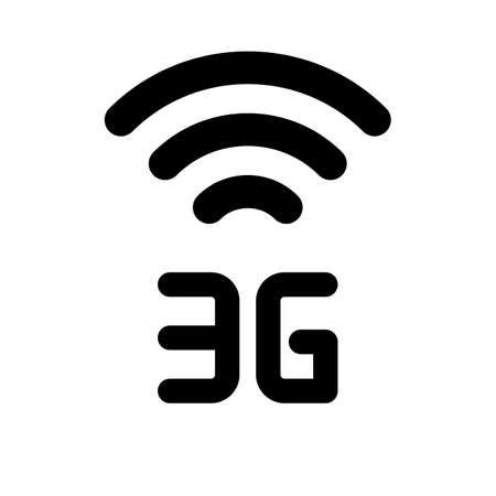 Third generation internet connectivity strength status logotypeのイラスト素材