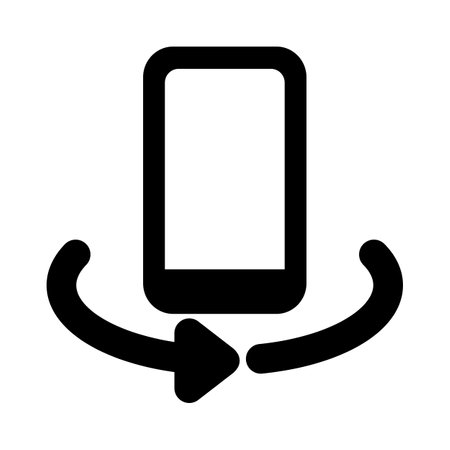 Flip camera to back with arrow directionのイラスト素材