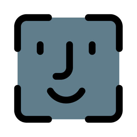 Face recognized function in high end smartphone with depth sensorのイラスト素材