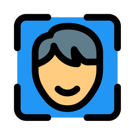 Face scan feature on digital portable devicesのイラスト素材