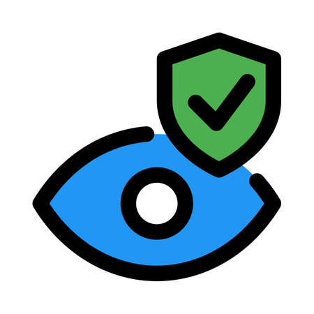 Retina scan protected by shield device technologyのイラスト素材
