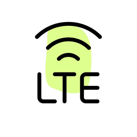 High speed LTE generation network and internet connectivity logotypeのイラスト素材