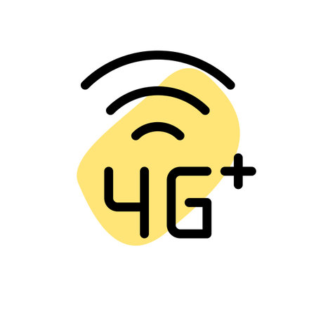 Fourth generation cellular plus and internet connectivity logotypeのイラスト素材