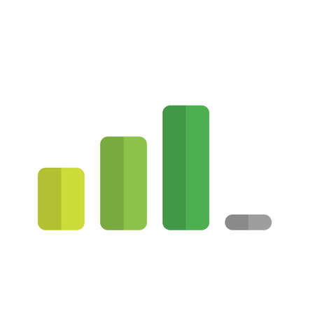 Medium cellular network strength of bar notificationのイラスト素材