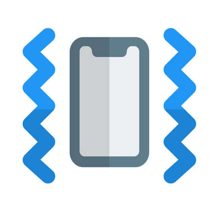 Smartphone vibrate forming the wave pattern layoutのイラスト素材
