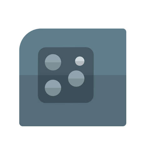 Triple camera next generation layout isolated on white backgroundのイラスト素材