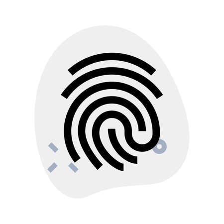 Finger scan feature on smartphone and secure devicesのイラスト素材