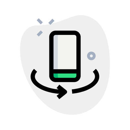 Flip camera to back with arrow directionのイラスト素材