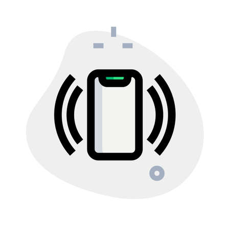 Smartphone ringing forming the wave pattern layoutのイラスト素材
