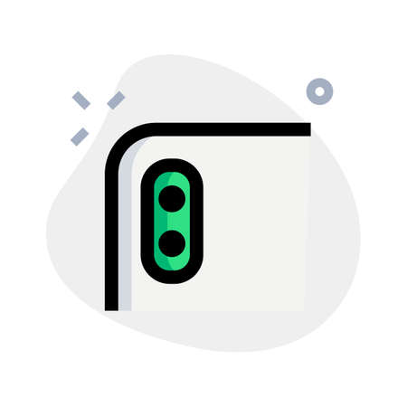 Vertical camera setup with one primary and secondaryのイラスト素材