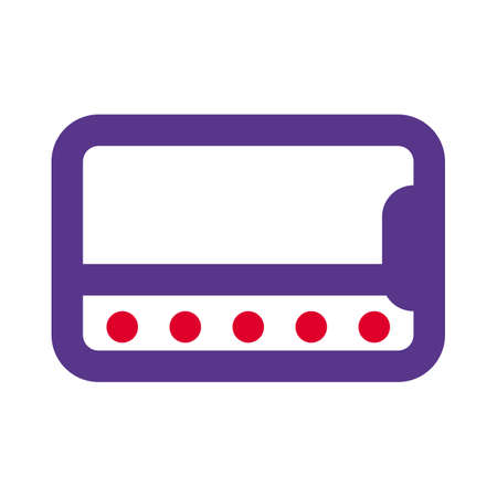 Cell phone with menu stack layout design and notchのイラスト素材