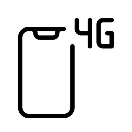 Fourth generation cellular connectivity network facility on smartphoneのイラスト素材