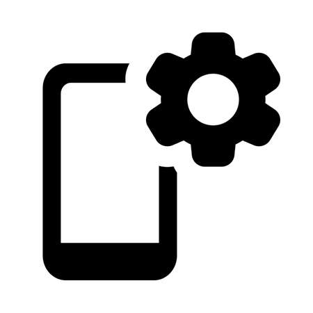Cog wheel for cell phone setting logotypeのイラスト素材