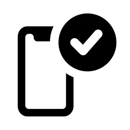 Cell phone checklist for multiple option with tick markのイラスト素材