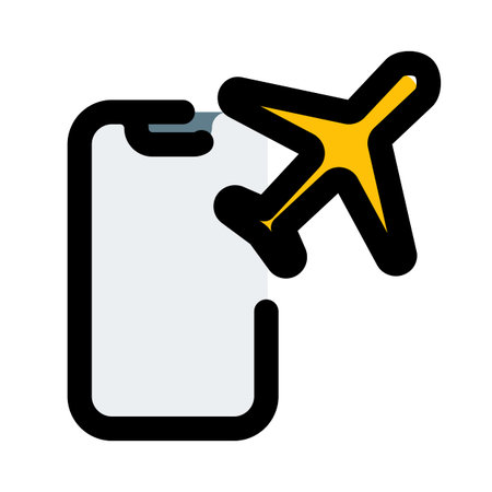 Airplane mode to turn off and on cellular networkのイラスト素材