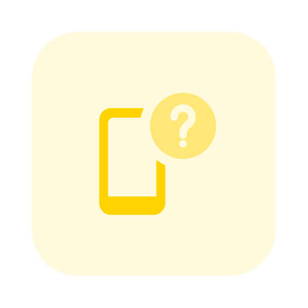 Cell phone with question mark symbol for helpのイラスト素材