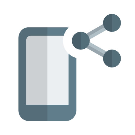 Share multimedia message on mobile phone handsetのイラスト素材