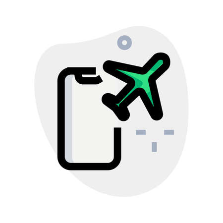 Airplane mode to turn off and on cellular networkのイラスト素材