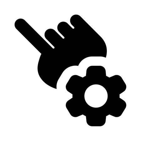 Finger touchscreen settings isolated on a white backgroundのイラスト素材