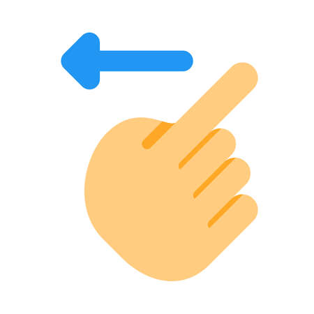 Touchscreen with left side slide isolaed on white backgroundのイラスト素材