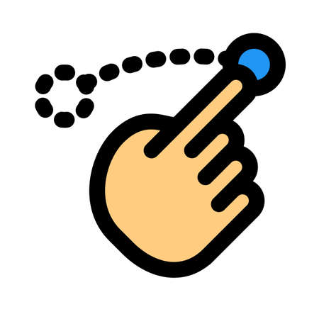 Drag one place to another point on multi touch screen devicesのイラスト素材