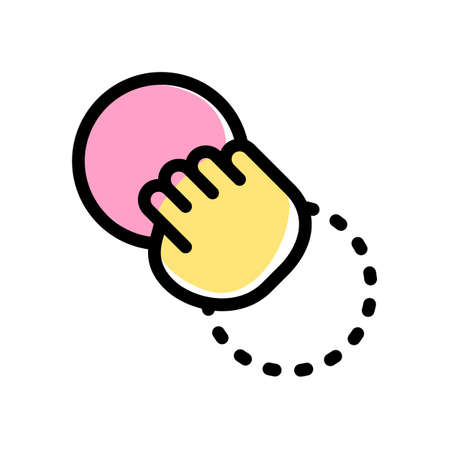 Circle drag from its place to another placeのイラスト素材