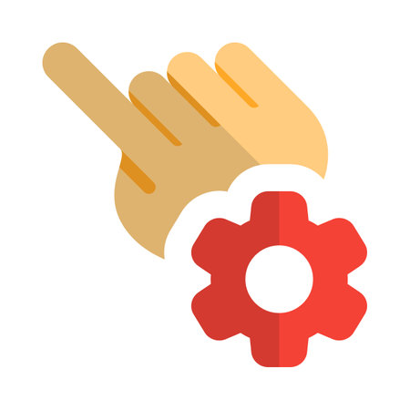 Finger touchscreen settings isolated on a white backgroundのイラスト素材